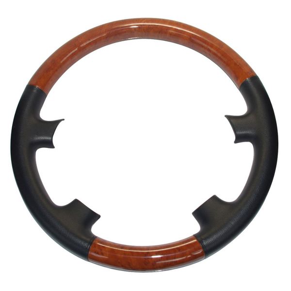 

leather brown wood steering wheel cover protector for 2003-2007 land cruiser fj100 4700 prado fj120 lx470 gx470