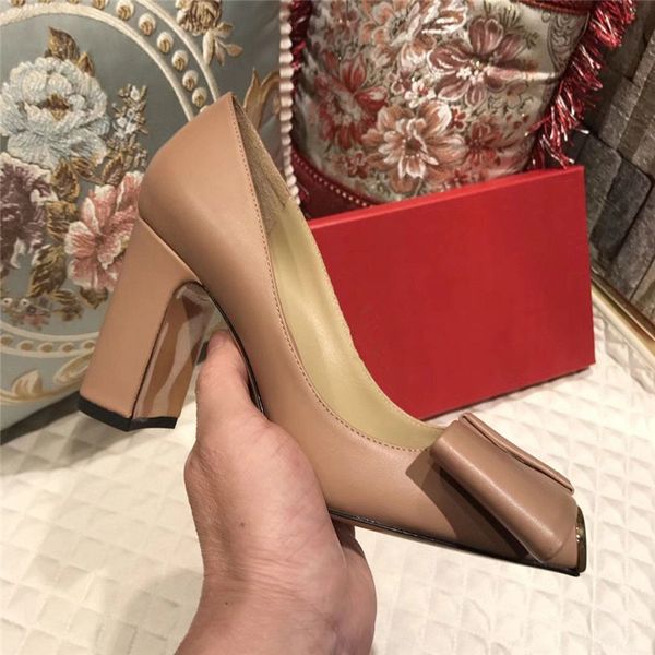 

2020 весна бренд мода роскошные дизайнер женщины обувь высокая высокие каблуки марка мода роскошные дизайнер женщины обувь коренастый пятки, Black