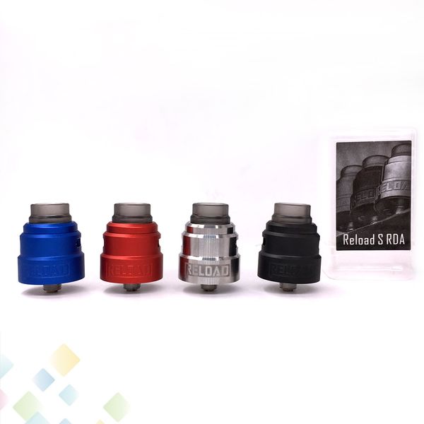 

Reload S RDA Atomizer 4 Colors Rebuildable Dripping Atomizers 24mm with 24K Gold Plated Screws 510 Mods E Cigarette DHL Free