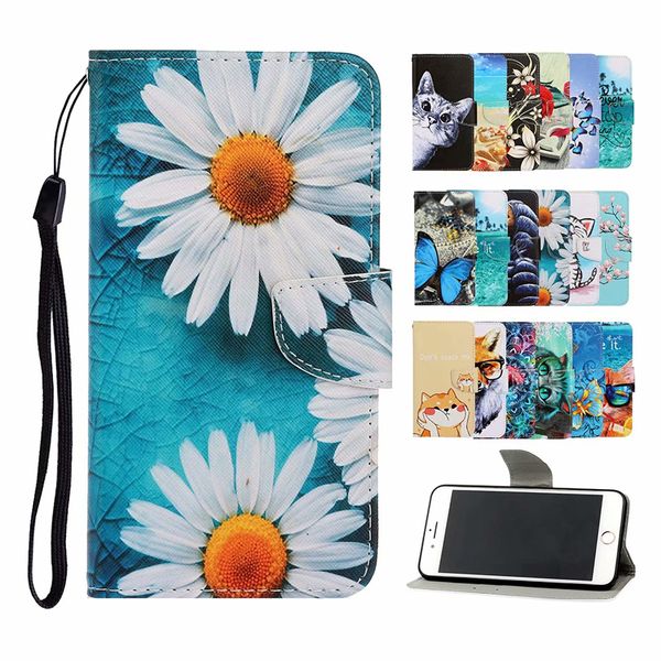 Flower Butterfly cat Dreamcatcher Magnetic Holder Flip Leather Wallet Case for iphone 11 pro max XS MAX XR 6 7 8 PLUS