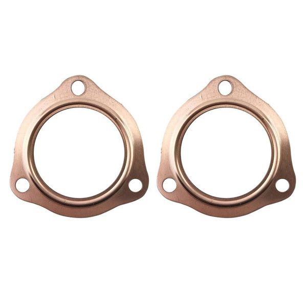 

2 1/2" copper joint exhaust gas collector gasket reusable pair of 2-1/2" exhaust pipe interface pads