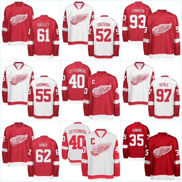 

Youth Detroit Red Wings Jersey 35 Jimmy Howard 41 Luke Glendening 43 Darren Helm 47 Alexei Marchenko 51 Frans Nielsen Hockey Jerseys