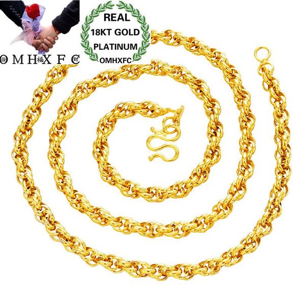 

omhxfc wholesale european fashion woman female party birthday wedding gift long 50cm twisted real 18kt gold chain necklace nl21, Silver