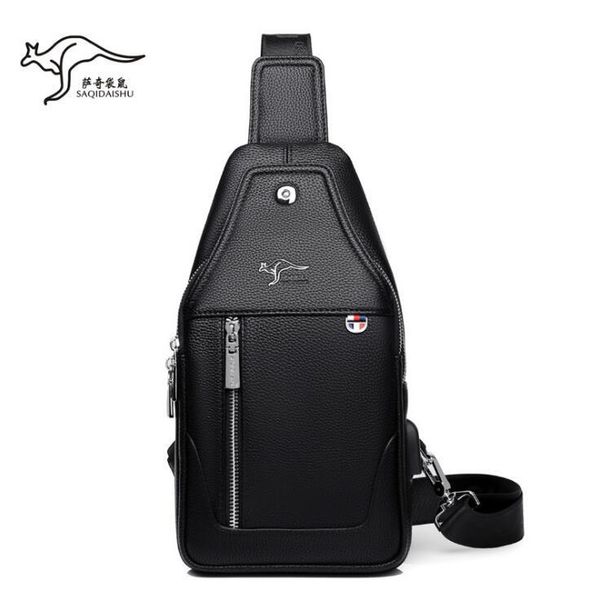 

wholesale men handbag outdoor sports casual leather messenger bag wear-resistant leather shoulder bag street trend leather fashion men bag