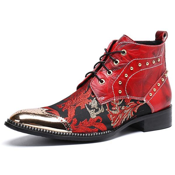 

men's fashion martin boots cowboy knight western motorcycle full grain leather vintage british booties ankle chinoiserie performance shoes