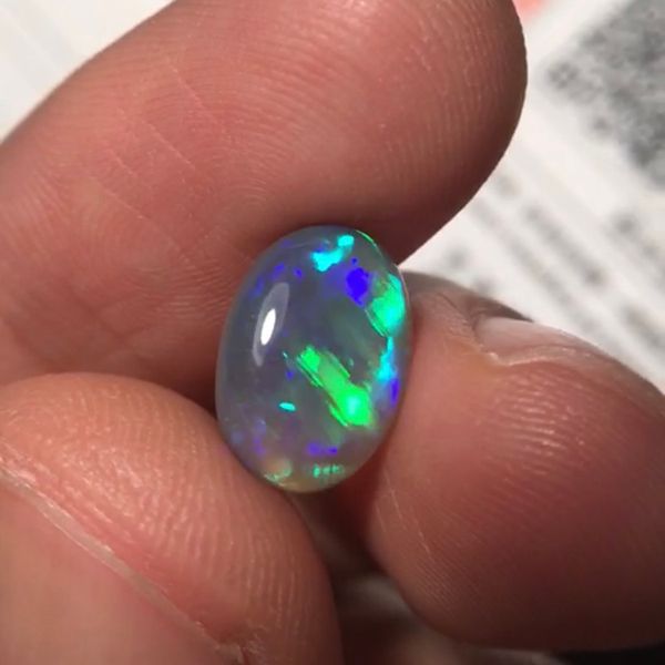 

black opal 2.505ct carat natural opal australia ridge irregular oval cut loose gemstones loose stones gems