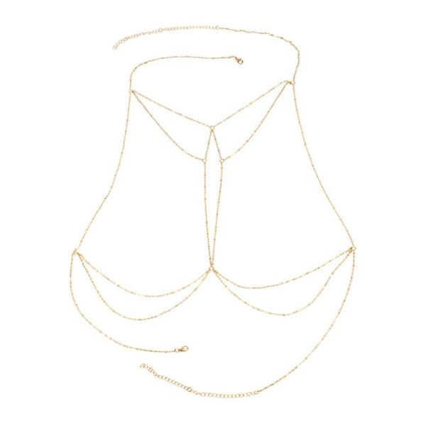 

yr451 multi-layer tassel body chain gold female temperament jewelry, Silver