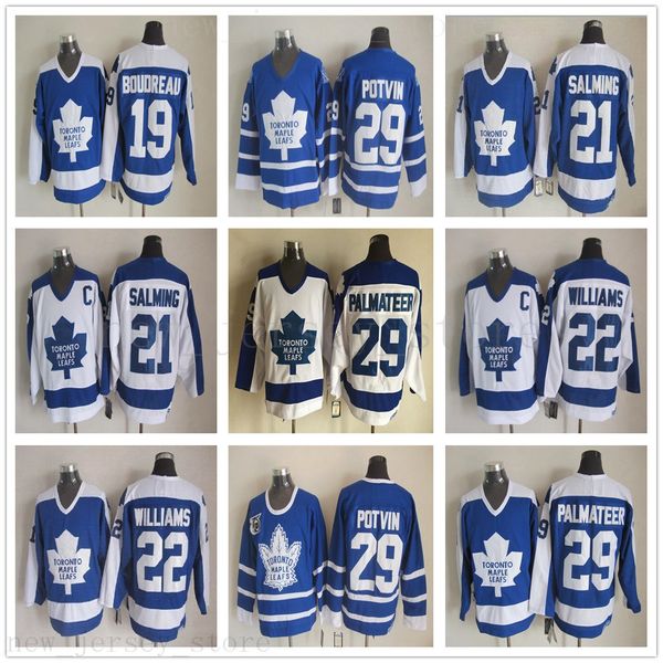 

урожай классические 75й торонто мэйпл лифс 29 felix potvin джерси hockey 22 тигр williams 21 сальминга 19 брюса будро прошитого c patch, Black;red