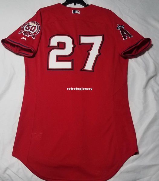 

majestic los angeles #27 mike trout coolbase rookie jersey mens stitched wholesale big and tall size xs-6xl baseball jerseys, Black;blue