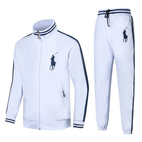 

ralph mens lauren designer set fashion jacket boutique embroidered hoodie trendy wild sports pants luxury golf sportswear, Gray
