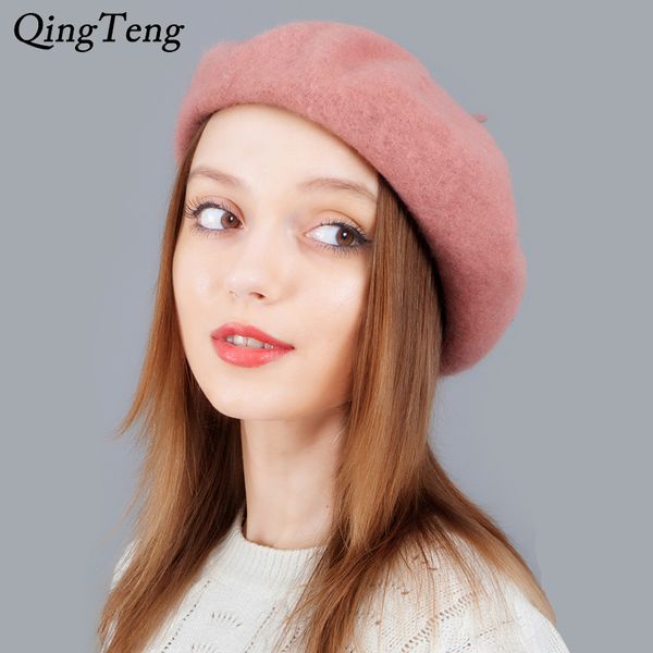 

women wool solid color beret female bonnet caps winter hats for women retro octagon cap vinitage artist hat holiday gifts, Blue;gray