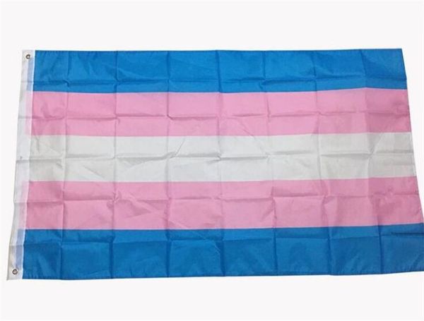 

100pcs colorful polyester 90*150cm lgbt pride translocality trans transgender flag for decoration g477