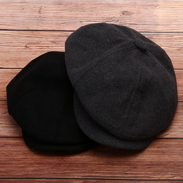 

мужская twill хлопок восемь группа hat восьмиклинка женского baker boy caps ретро большие большие шапки мужского черного берета, Blue;gray