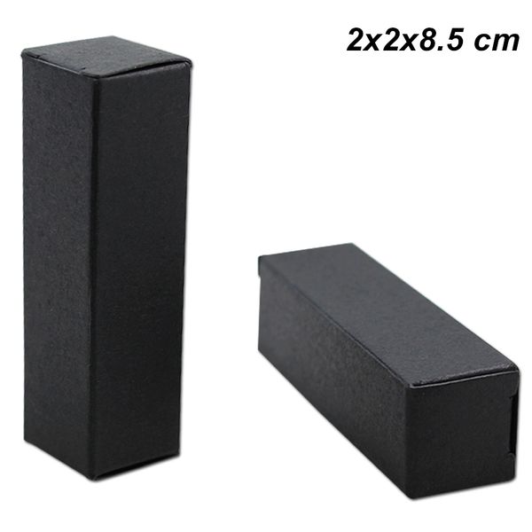 100 pezzi nero 2x2x8,5 cm carta kraft rossetto bottiglia di profumo scatola di imballaggio carta kraft rossetto fai da te fatti a mano regali per feste scatola di cartone