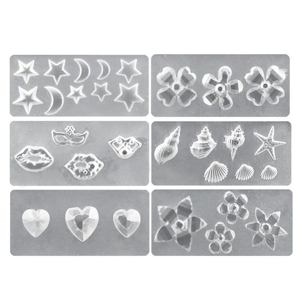 

abvp silicone nail art molds set,6pcs diy 3d nail art decoration template tools