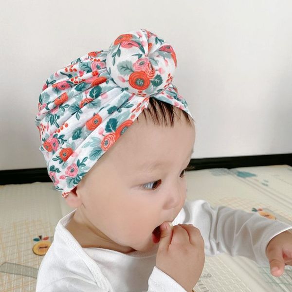 

floral baby hat for girls cotton baby turban beanie hats toddler pgraphy props newborn beanie cap infant accessories r7rb, Yellow