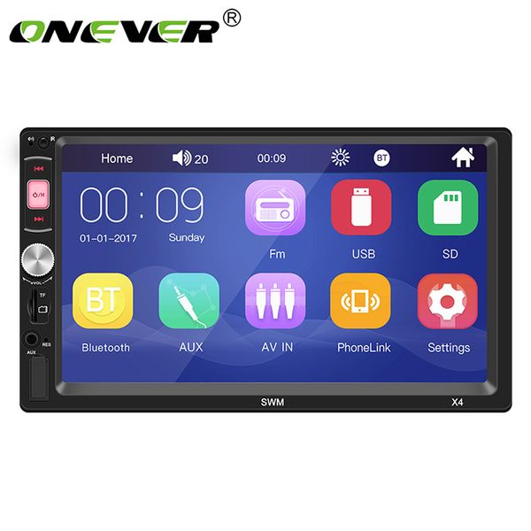 

oneve7" hd touch screen car radio bluetooth 2din multimedia player 2 din autoradio mp5 usb audio stereo fit rear view camera new