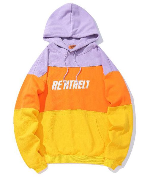 

дизайнер продает rehtrelt толстовки классический логотип печати толстовка с капюшоном трехцветная строчка пуловер карман плюс бархатный свит, Black;brown