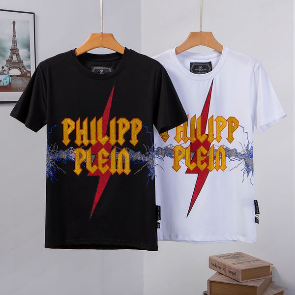

summer new cotton t-shirt fashion print awesome short sleeves men's tee hip hop sportswear thunderbolt t-shirt, White;black