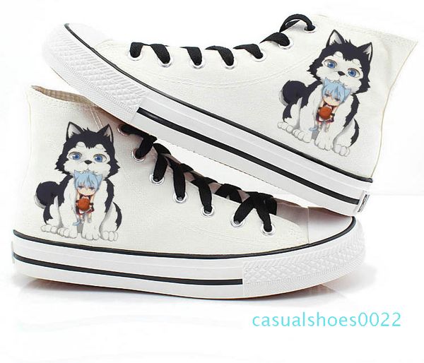 

high-q anime kuroko no basket kuroko tetsuya casual canvas shoes kagami taiga flat bottom duck shoes plimsolls c22, Black