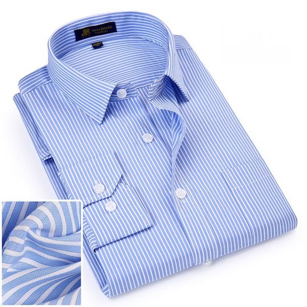 

бизнес non-iron regular fit мужские полосатые рубашки формальный длинный рукав квадратный воротник легкий уход, White;black