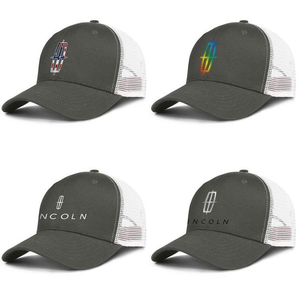 

lincoln motor company mens and women adjustable trucker meshcap design blank custom trendy baseballhats logo gay pride rainbow logo car, Blue;gray