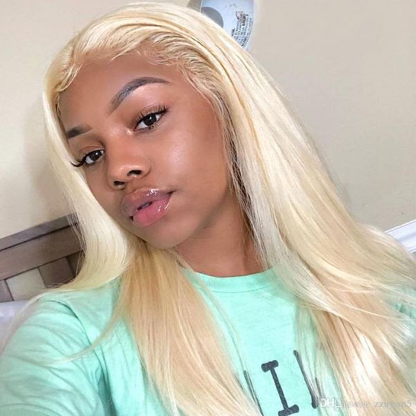 

ilaria straight блонды шнурок лобных парики человеческих волос для женщин с волосами младенца полноцветный 613 бразильского remy волос natur, Black