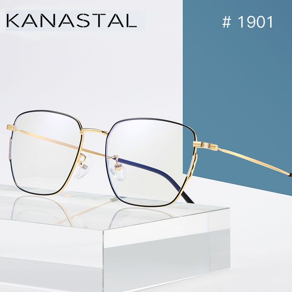 

kanastal anti blue rays computer glasses for women glasses men anti rays radiation eyewear frames metal blue, White;black