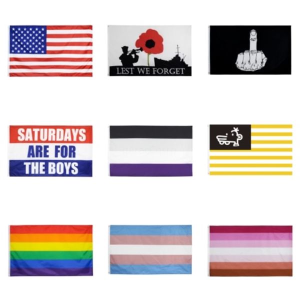 

rainbow flag 3x5ft 90x150cm lesbian gay pride polyester banner flag polyester colorful rainbow flag for decoration ic615#542