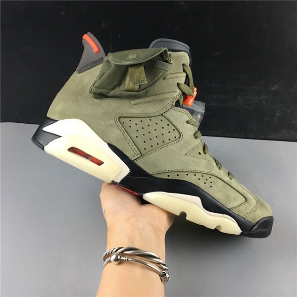 

glow 6s jack mens basketball shoes sp medium olive infrared black sneakers