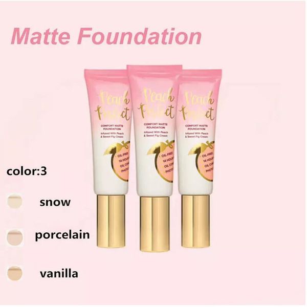 

New makeup foundation peach perfect comfort matte foundation 3color 48ml face cream foundation make up co metic concear cream contour