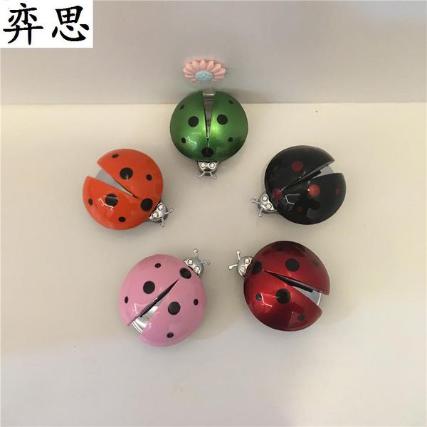 

lovely lady beetles car styling ornament lady's car perfume clip metal wing beetle air refreshing agent for air conditioner