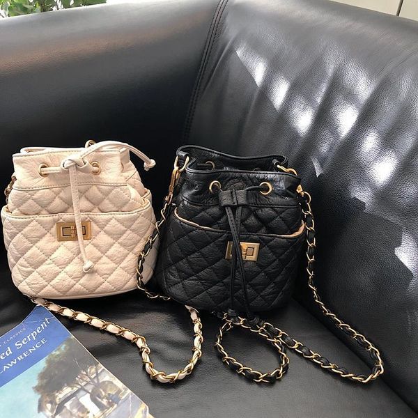 

super fire solid color ling ge chain bag bucket bag shoulder messenger small