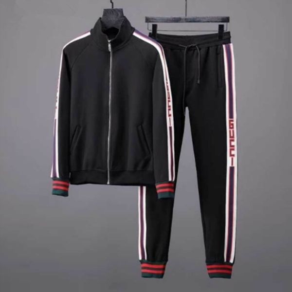 

3xl designer mens tracksuit letter luxury casual suits hoodies + pants spring autumn zipper kits sports running tracksuit black gray
