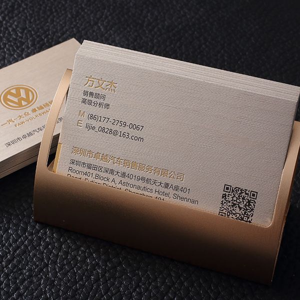 Special Paper Drawing Metal Personality Creative Business Card
