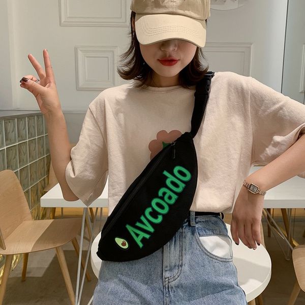 

new women's messenger bag avocado green waist packs canvas waist bag casual fanny women belt