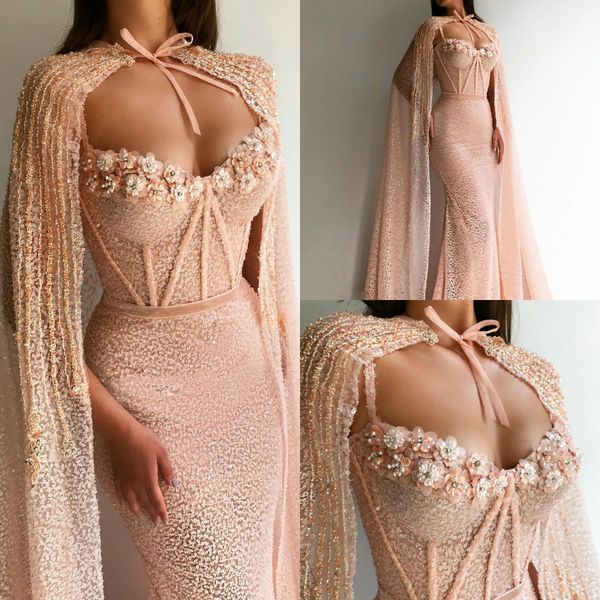 

2019 арабское вечернее платье aso ebi с блестками и блестками и бисером платье для выпускного с русалкой и плащом вечернее платье для подруж, Black;red