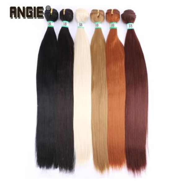 

14-30 inch 200gram/lot silky straight hair bundles wefts natural black high temperature synthetic hair extensions for womens