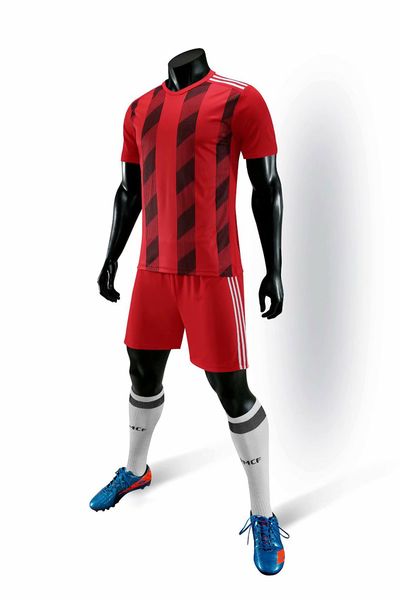 

оптовые настроенные мужчины футбол униформа мужских комплекты спортивных одежда, костюмы скидка дешевого мальчика футбол наборы топов с шорт, Black;red