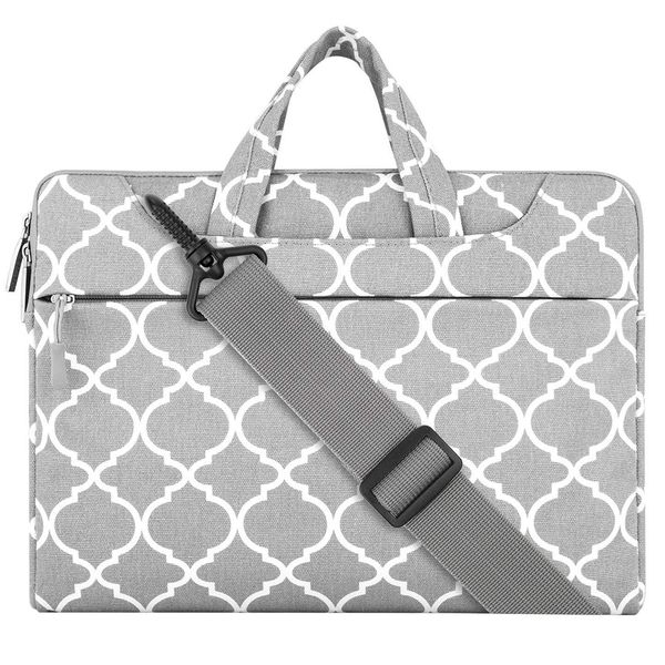 

men women storage canvas carrying gift protective lapcover rectangle shoulder bag handbags travel business geometric pattern