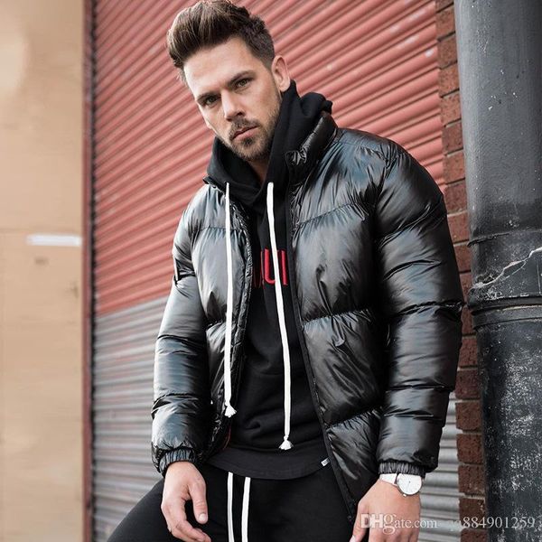 

2019 men casual down jacket maya down coats mens outdoor fur collar warm feather dress winter coat outwear outer wear jackets size m-2xl, Black