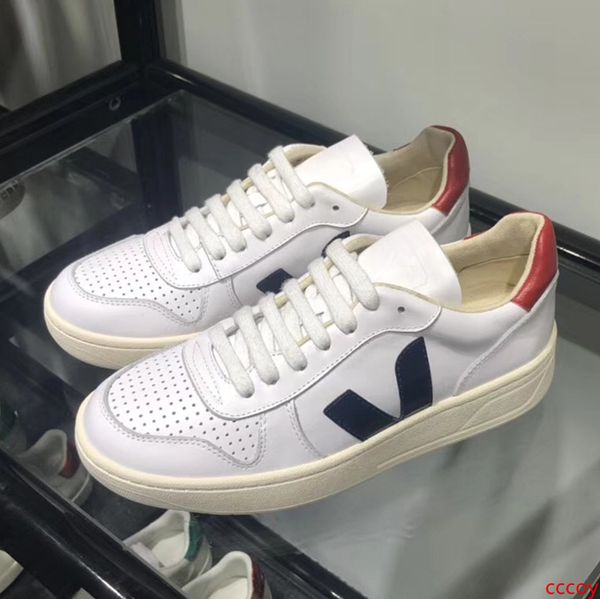 

men trainers designer v-10 casual shoes real leather extra white nautico pekin women lace-up leather sneakers breathable with