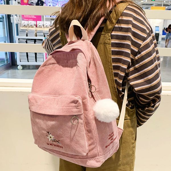 

female small embroidery backpack women kawaii school bag for teenage girls cute backpack harajuku fashion student bags feminina