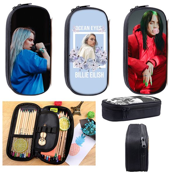 

billie eilish косметичка пенал женщины макияж дело billie eilish merch подросток девушки pencil box школьные принадлежности новые