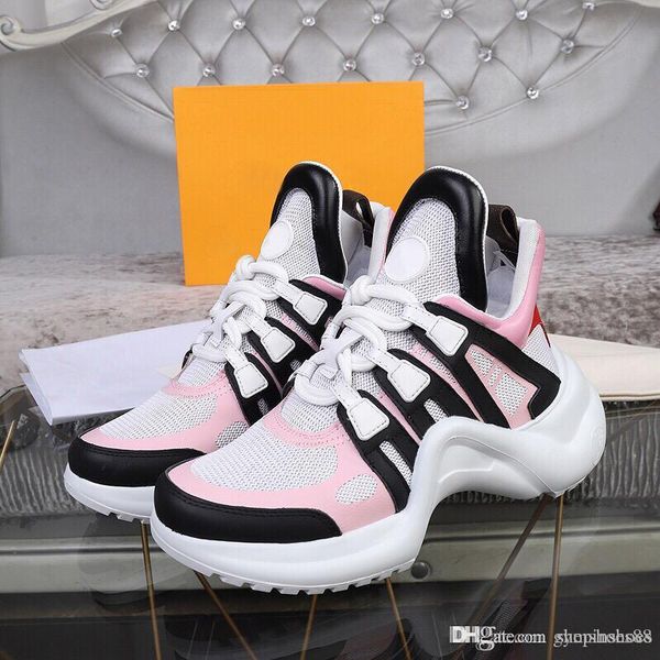 

luxury mens casual walking shoe outdoor dad shoes breathable sport shoes for women mens trainer running shoes with original box, Black