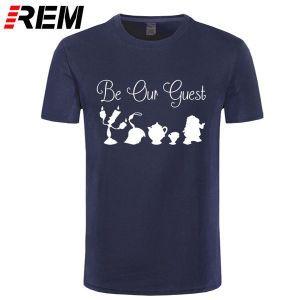 

funny be our guest print t shirt t-shirt short sleeve t shirt clothes casual cotton tees, White;black