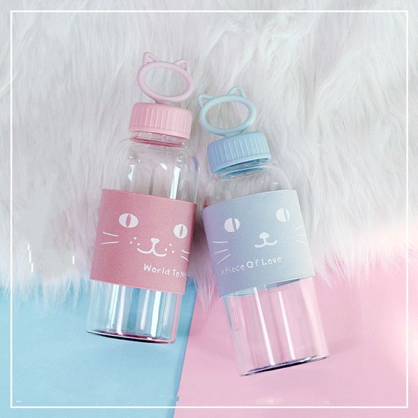 

originality flower receptacle portable woman cartoon animal modeling lovely student concise fresh cup bring cover water bottle