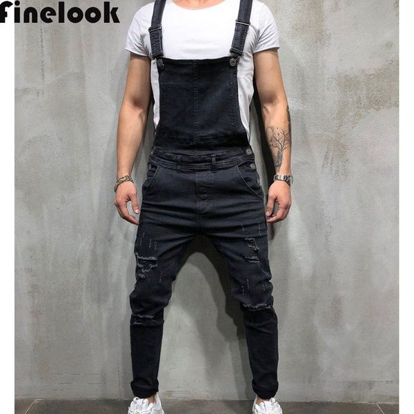 

new men's distressed jumpsuits biker jean pants denim regular carpenter overalls pockets s-xxxl size, Blue