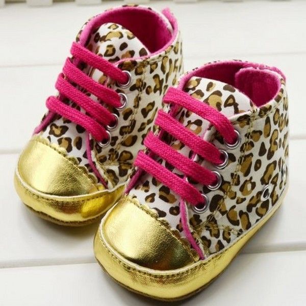 

newborn infant child baby girl leopard cotton crib lace-up shoes prewalker first walker for 0-18m