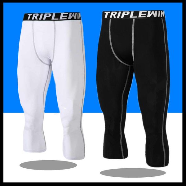 NOVA 2019 Pro Calça justa masculina fitness Bounce basquete legging capris secador de ar corrida treinamento compressão calças